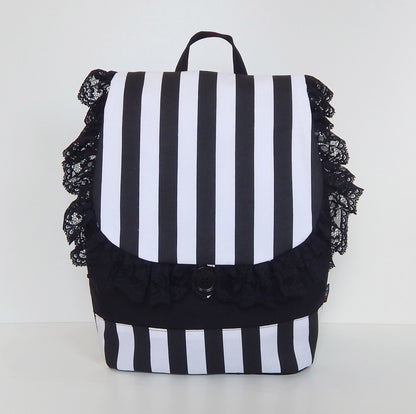 Gothic Striped Backpack