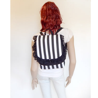 Gothic Striped Backpack