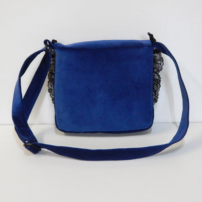 Dark Blue Plush Bat Bag