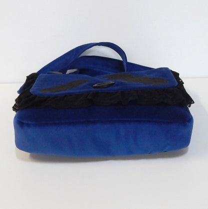 Dark Blue Plush Bat Bag