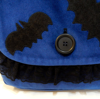 Dark Blue Plush Bat Bag