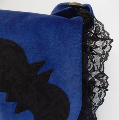 Dark Blue Plush Bat Bag